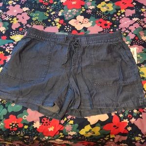 Denim colored shorts